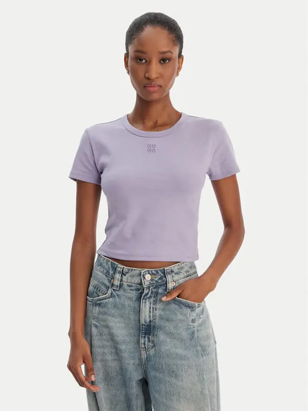 HUGO HUGO T-shirt Delanor 50512000 Ljubičasta Slim Fit