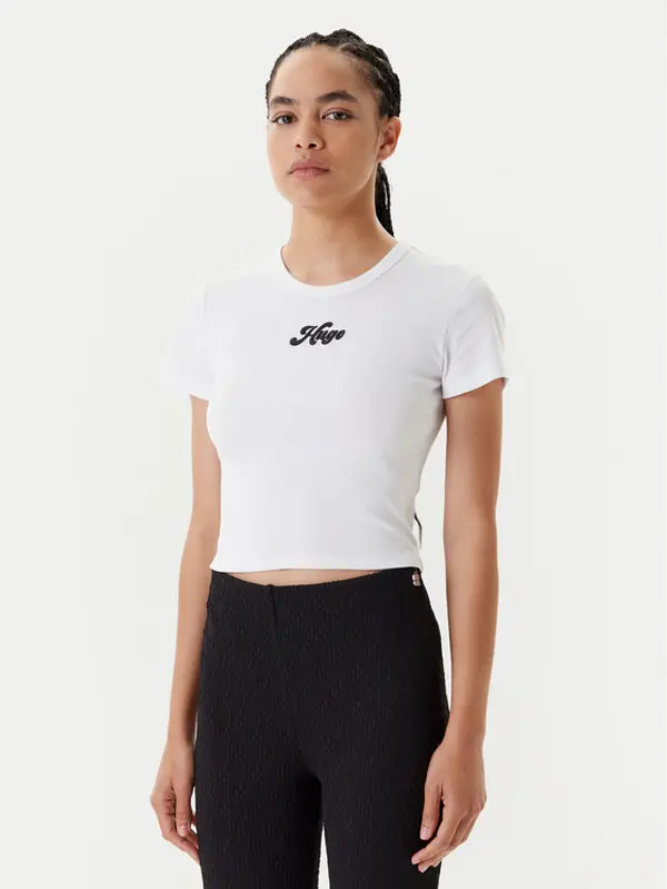HUGO HUGO T-shirt Delanor_2 50539132 Bijela Slim Fit
