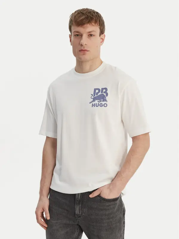 HUGO HUGO T-shirt Delel_RB 50564572 Bijela Relaxed Fit
