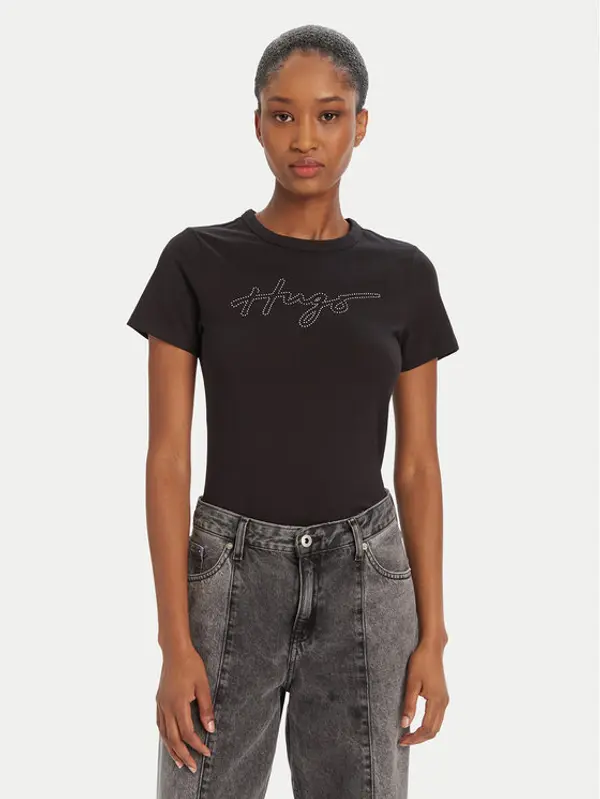 HUGO HUGO T-shirt Deloris 50532137 Crna Regular Fit