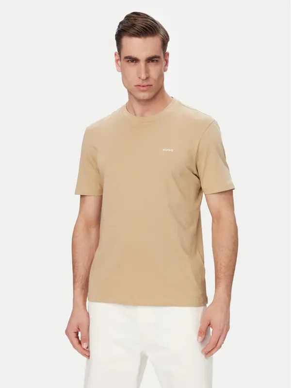 HUGO HUGO T-shirt Dero222 50466158 Bež Regular Fit