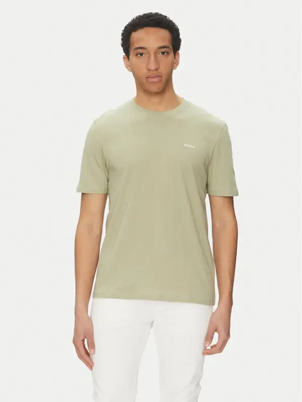 HUGO HUGO T-shirt Dero222 50466158 Zelena Regular Fit