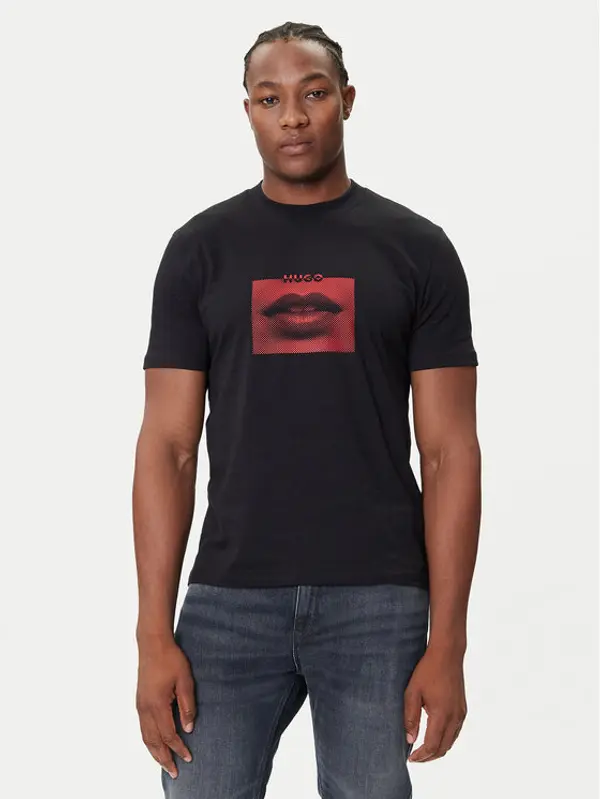 HUGO HUGO T-shirt Deterni 50544496 Crna Regular Fit