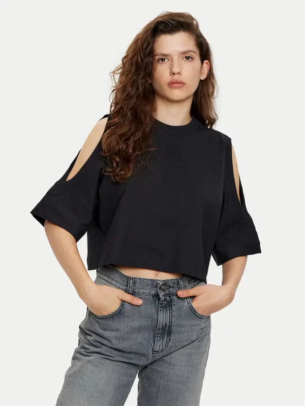 HUGO HUGO T-shirt Dewaja 50530453 Crna Oversize