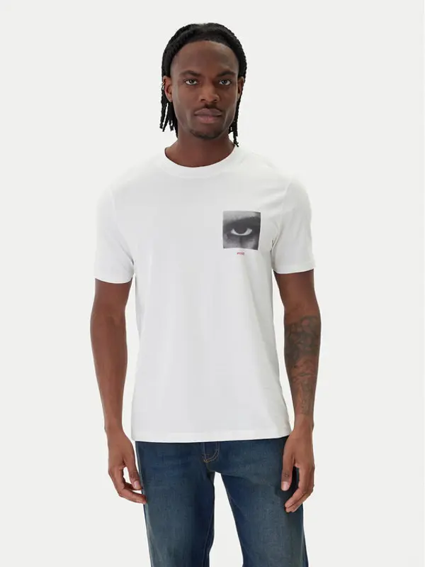 HUGO HUGO T-shirt Deyss 50553755 Bež Regular Fit