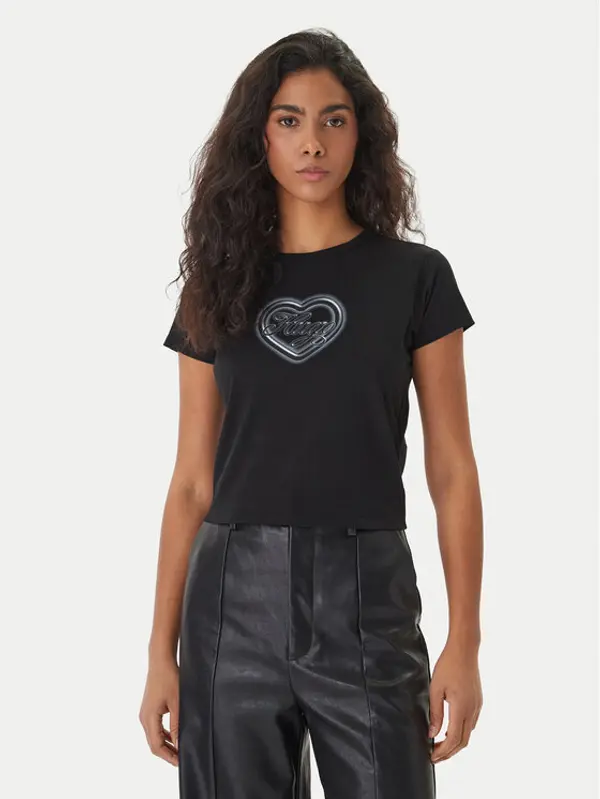 HUGO HUGO T-shirt Dichroma_B 50560769 Crna Slim Fit