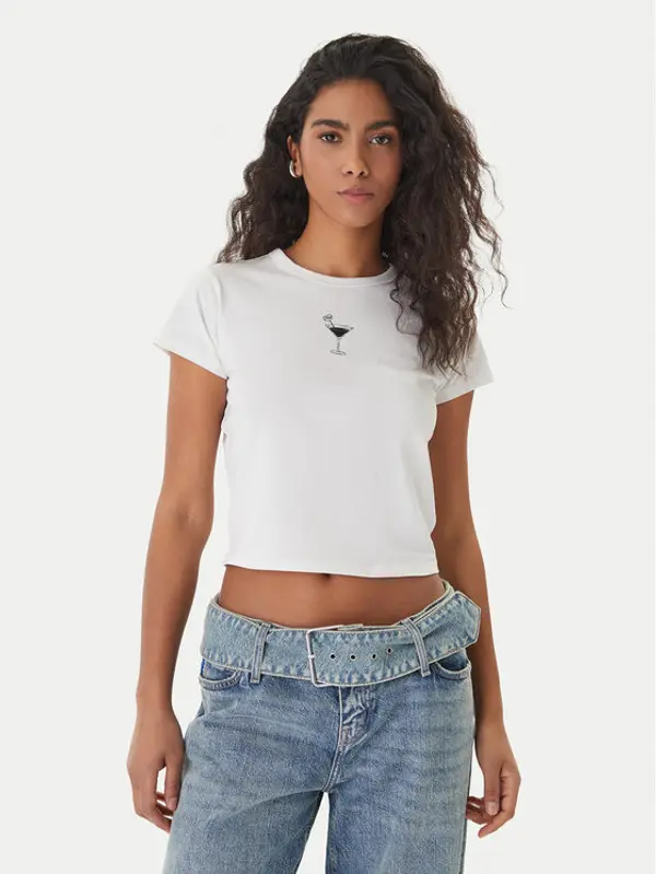 HUGO HUGO T-shirt Dichroma_B 50560769 Écru Slim Fit