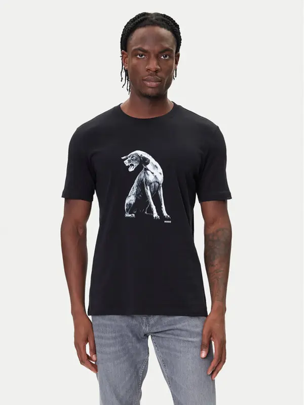 HUGO HUGO T-shirt Didug 50548557 Crna Regular Fit