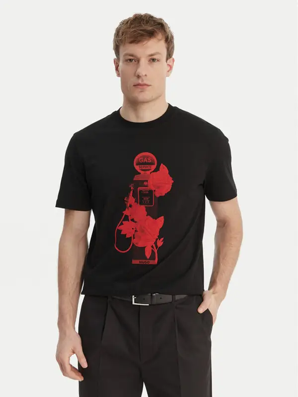 HUGO HUGO T-shirt Dikerd 50564024 Crna Relaxed Fit