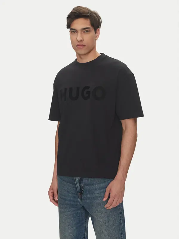 HUGO HUGO T-shirt Dinkee 50525765 Crna Oversize