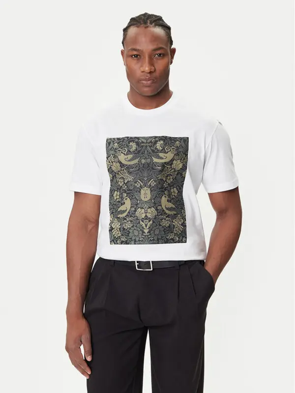 HUGO HUGO T-shirt Dipasly 50545363 Bijela Relaxed Fit