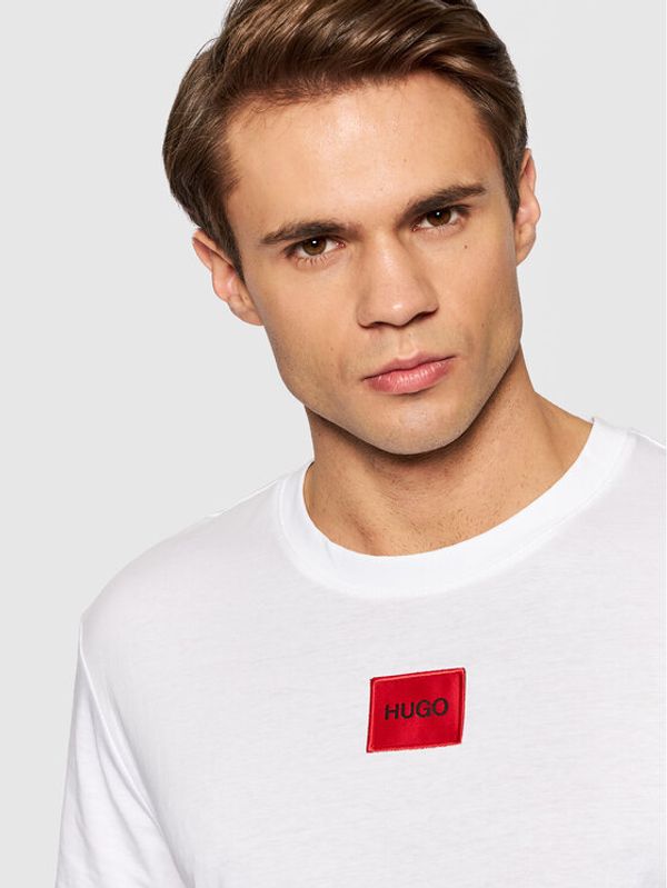 Hugo Hugo T-shirt Diragolino 212 50447978 Bijela Regular Fit