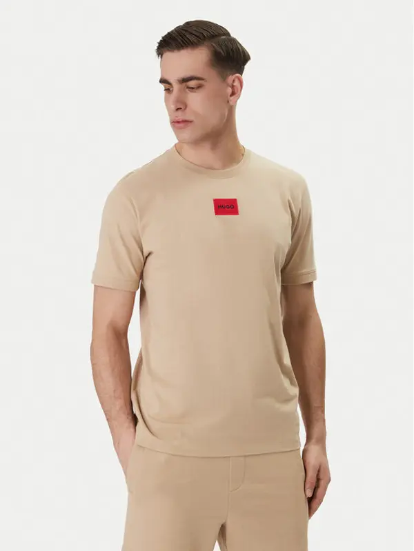 HUGO HUGO T-shirt Diragolino212 50447978 Bež Regular Fit