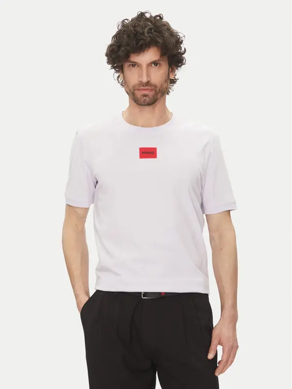 HUGO HUGO T-shirt Diragolino212 50447978 Ljubičasta Regular Fit