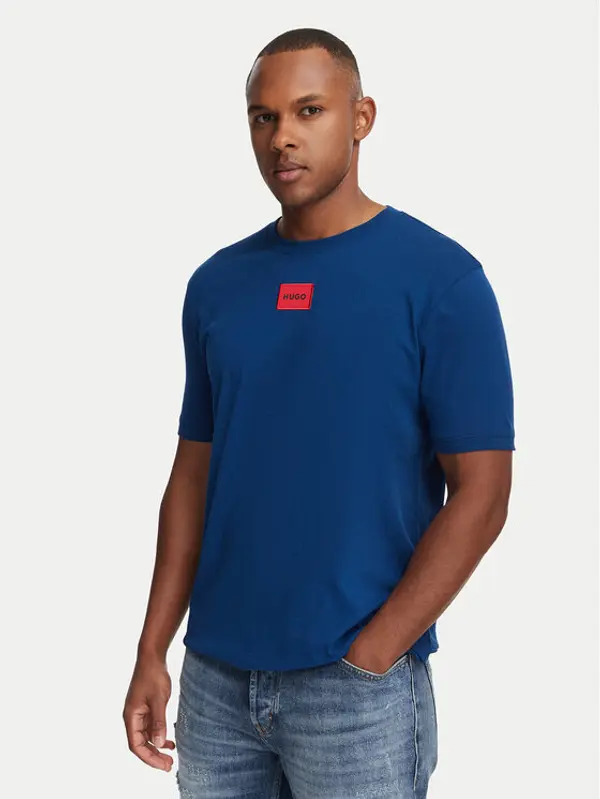 HUGO HUGO T-shirt Diragolino212 50447978 Plava Regular Fit