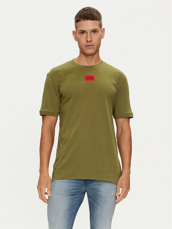 Hugo Hugo T-shirt Diragolino212 50447978 Zelena Regular Fit