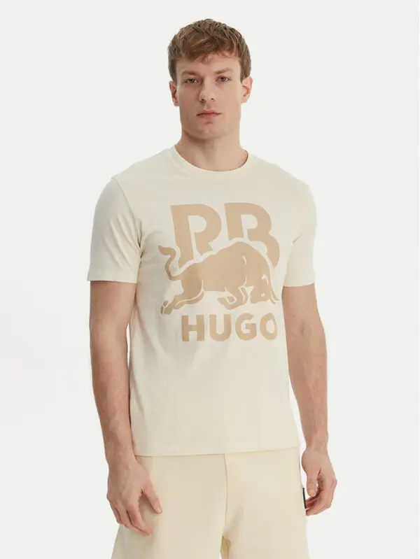 HUGO HUGO T-shirt Dlix_RB 50559696 Écru Regular Fit