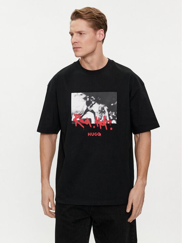 Hugo Hugo T-shirt Domenade 50504871 Crna Oversize