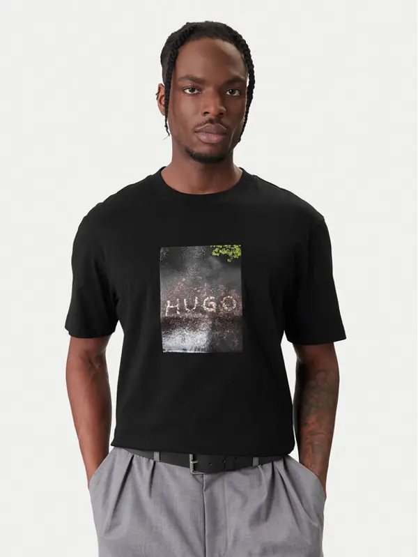HUGO HUGO T-shirt Doreston 50554319 Crna Regular Fit