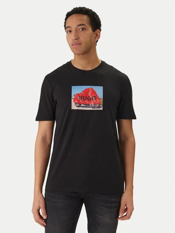 HUGO HUGO T-shirt Dostino 50557674 Crna Regular Fit