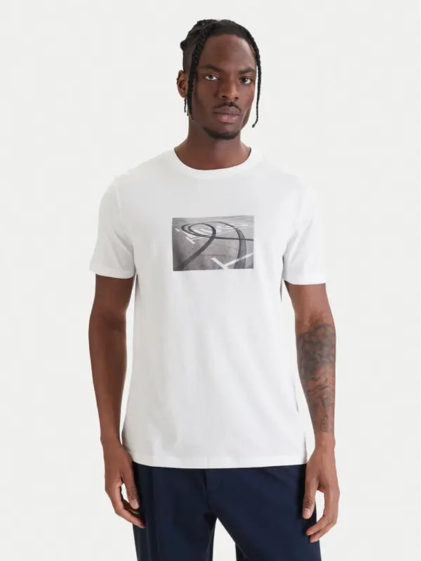 HUGO HUGO T-shirt Dostino 50557674 Écru Regular Fit