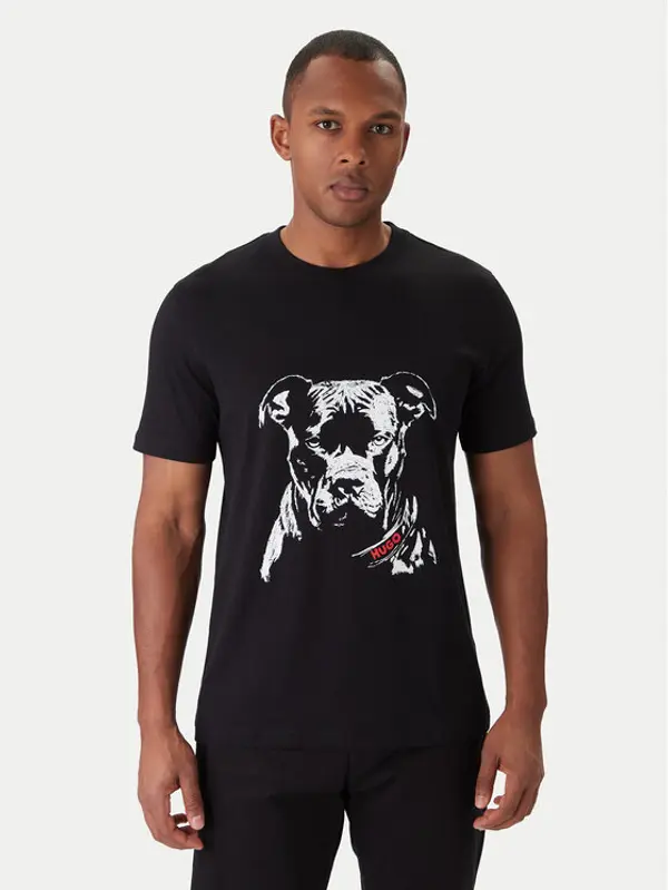HUGO HUGO T-shirt Dubrox 50553779 Crna Regular Fit