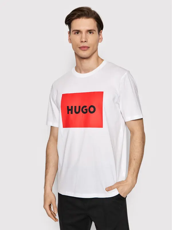 HUGO Hugo T-shirt Dulive222 50467952 Bijela Regular Fit