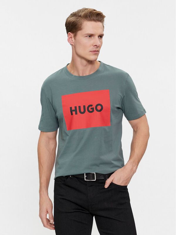 Hugo Hugo T-shirt Dulive222 50467952 Zelena Regular Fit