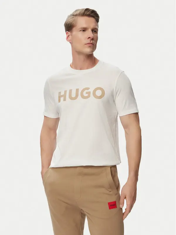 HUGO HUGO T-shirt Dulivio 50467556 Bijela Regular Fit