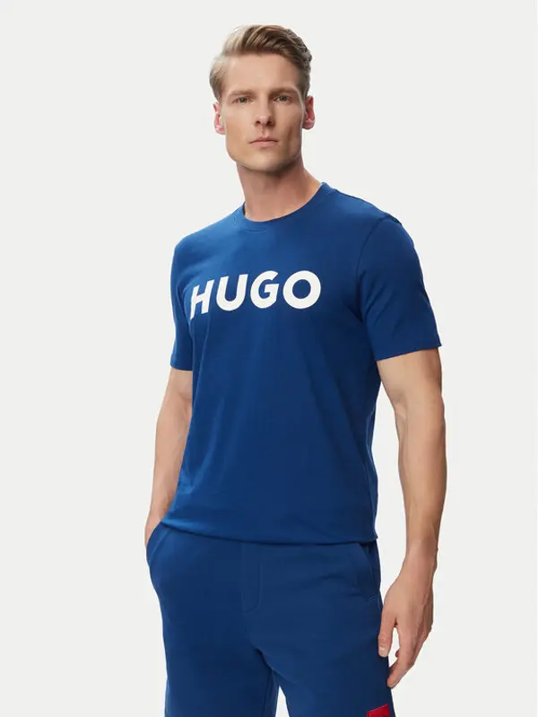 HUGO HUGO T-shirt Dulivio 50467556 Zelena Regular Fit