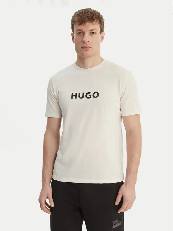 HUGO HUGO T-shirt Dumeo 50557437 Écru Regular Fit