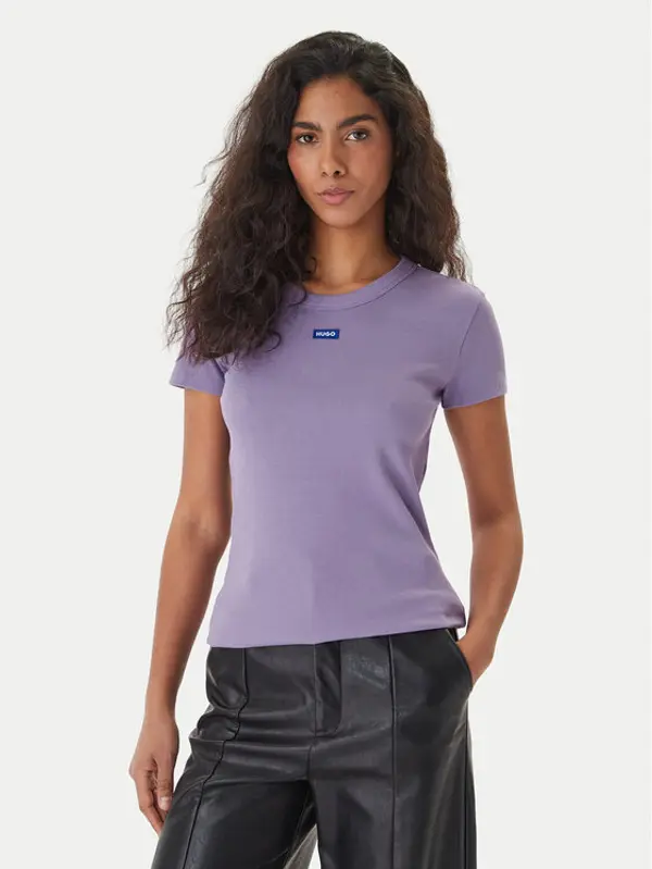 HUGO HUGO T-shirt Easy 50523924 Ljubičasta Slim Fit