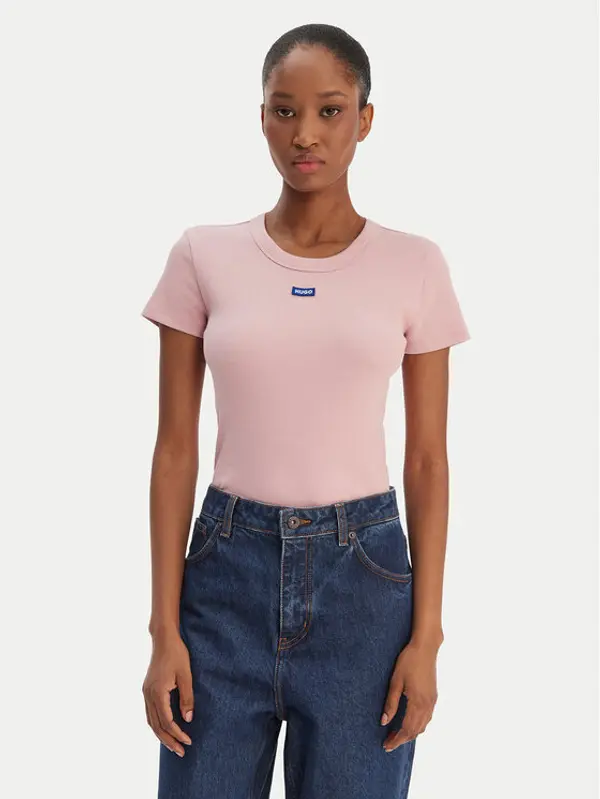 HUGO HUGO T-shirt Easy 50523924 Svijetlo roza Slim Fit