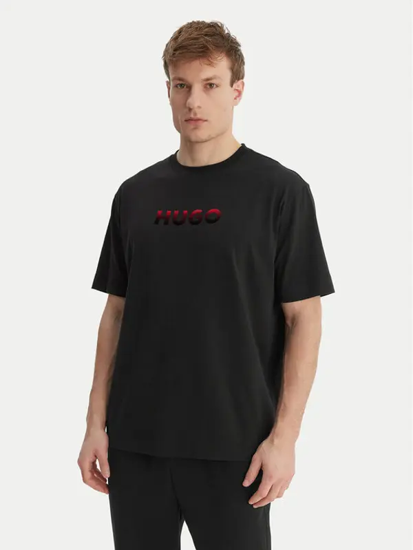 HUGO HUGO T-shirt Gradient 50556667 Crna Regular Fit