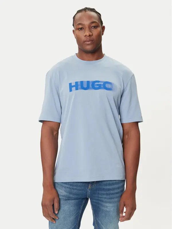 HUGO HUGO T-shirt Nalax 50543493 Svijetloplava Regular Fit