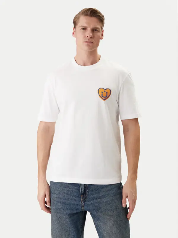 HUGO HUGO T-shirt Nalentinio 50562727 Bijela Regular Fit
