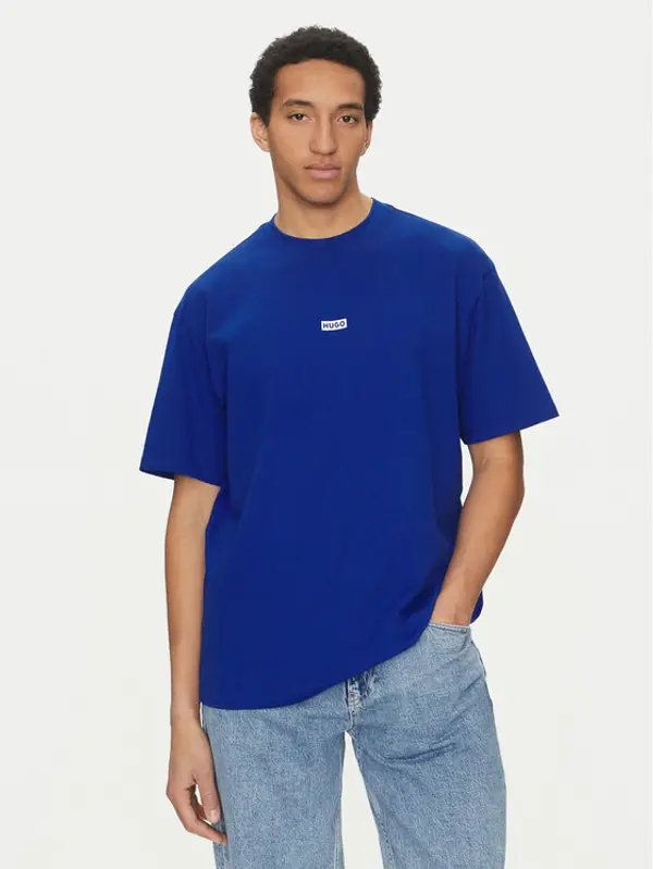 HUGO HUGO T-shirt Nalono 50509776 Plava Loose Fit