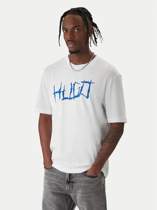 HUGO HUGO T-shirt Namerix 50554350 Bijela Regular Fit