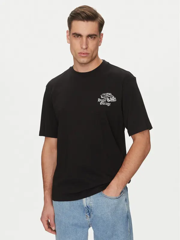 HUGO HUGO T-shirt Natopu 50536104 Crna Regular Fit