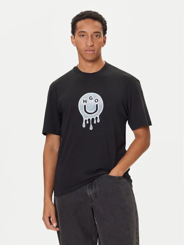 HUGO HUGO T-shirt Nedirix 50549162 Crna Regular Fit
