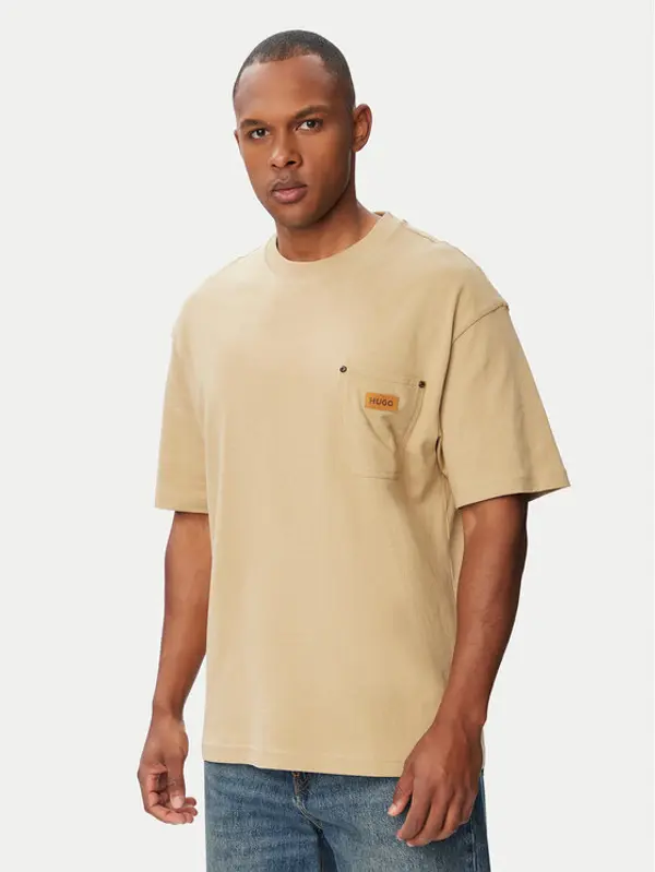 HUGO HUGO T-shirt Nevado 50564045 Bež Loose Fit
