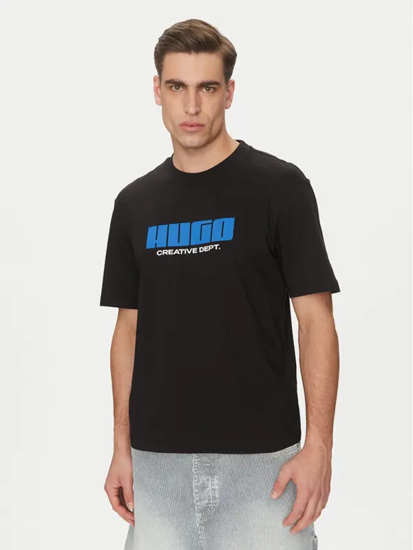 HUGO HUGO T-shirt Newromi 50542934 Crna Regular Fit