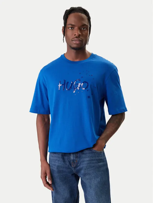 HUGO HUGO T-shirt Nierofix 50554369 Plava Regular Fit