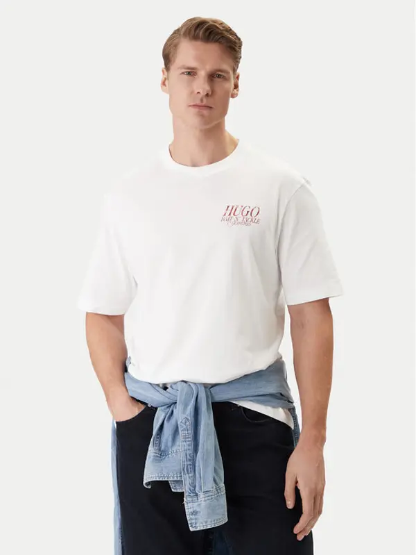 HUGO HUGO T-shirt Nofishix 50554370 Bijela Regular Fit