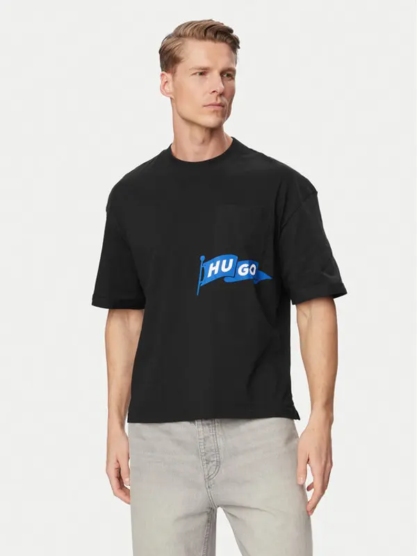 HUGO HUGO T-shirt Nohacrop 50556406 Crna Loose Fit