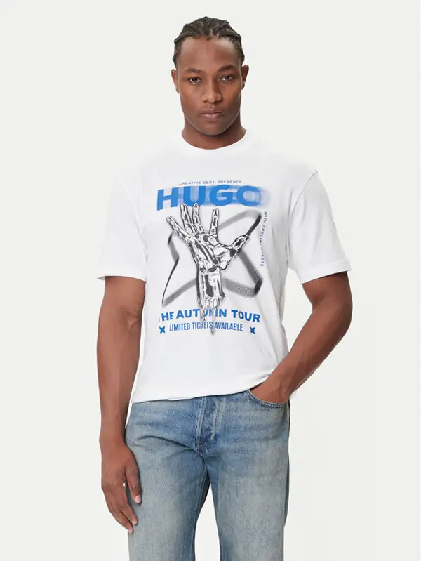 HUGO HUGO T-shirt Nopix 50543494 Bijela Regular Fit