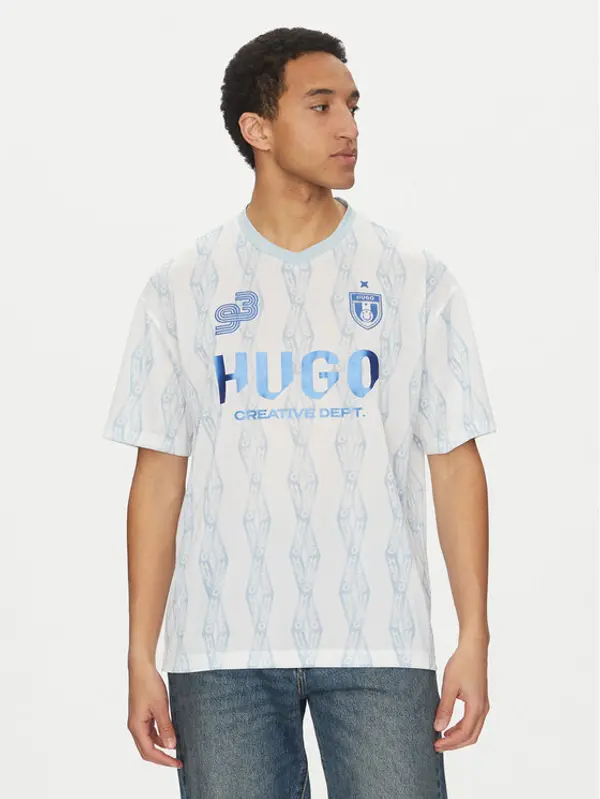 HUGO HUGO T-shirt Notbal 50536080 Bijela Oversize
