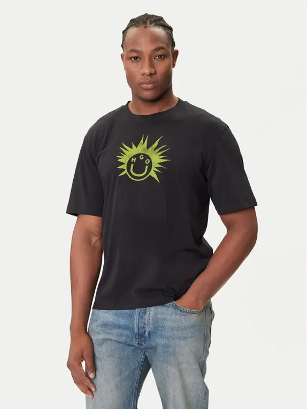 HUGO HUGO T-shirt Nugix 50543485 Crna Regular Fit