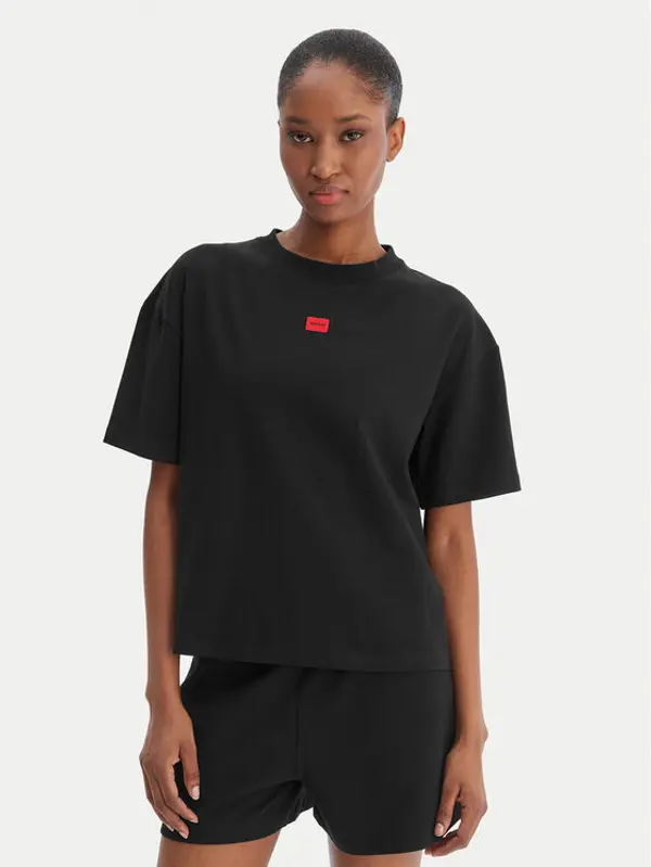 HUGO HUGO T-shirt Signature 50556807 Crna Regular Fit