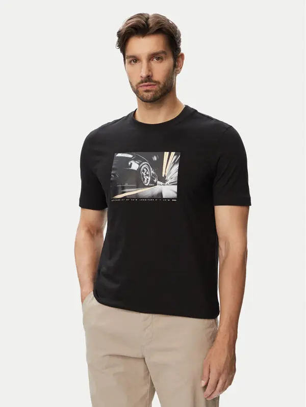 HUGO HUGO T-shirt Te Motors 50566627 Crna Regular Fit